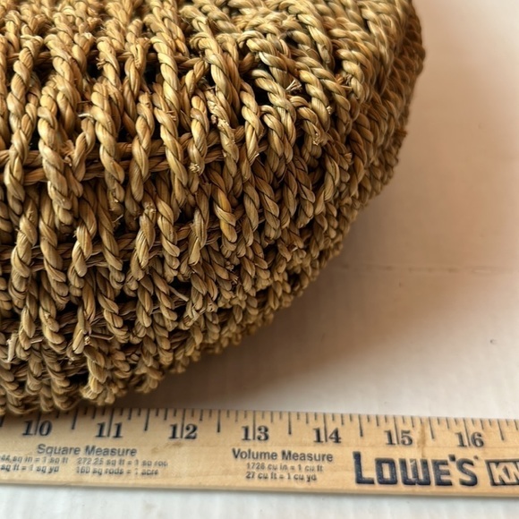 San Diego hat company sea grass tote with beaded handles - Picture 9 of 11